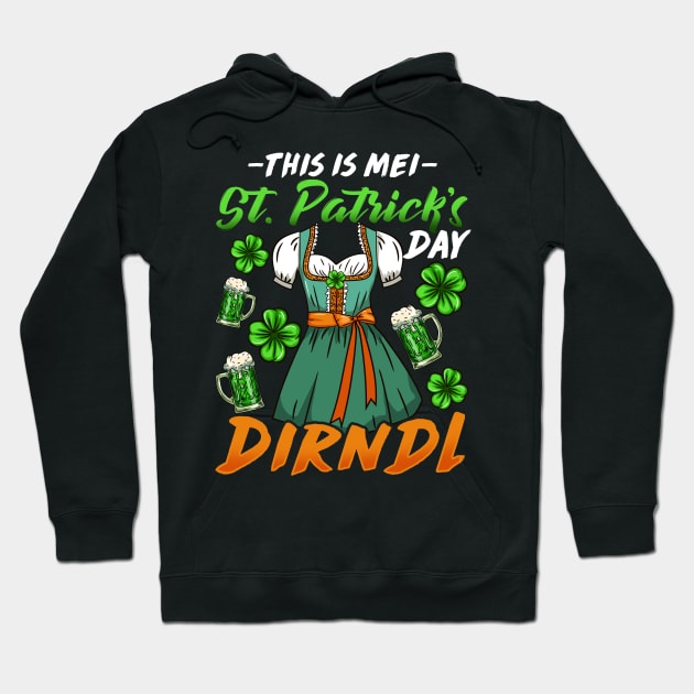 Womens This is Mei St. Patrick's Day Dirndl I Beer and Shamrock product Hoodie by biNutz